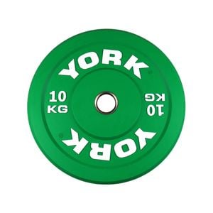 York 10KG Colour Rubber Olympic Bumper Plate Single