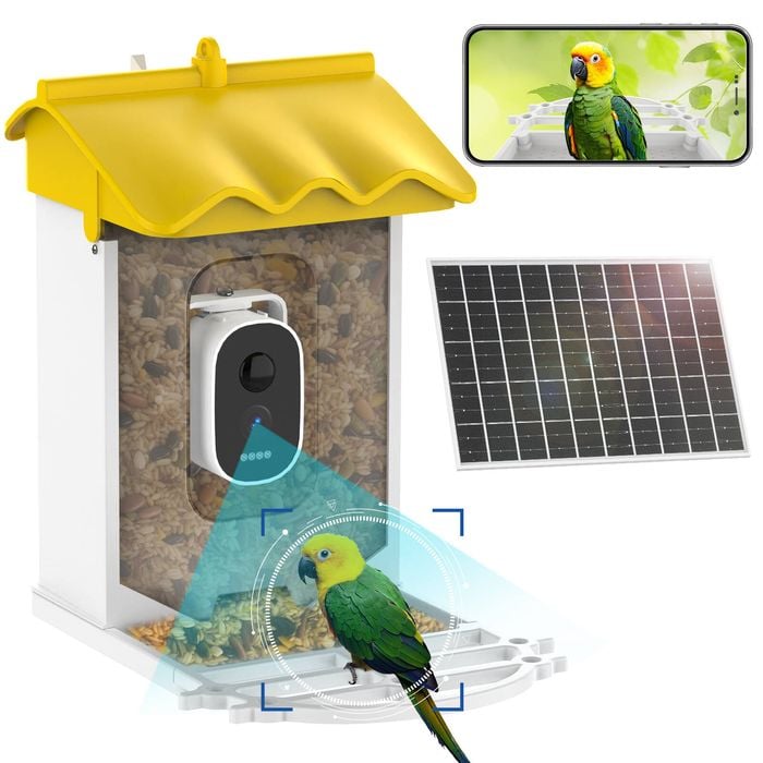 Advwin Smart Bird Feeder With Camera Birdwatching Camera AI Identify 12000+ Birds Species