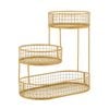 5-Star Chef 3 Tier Fruit Basket Bowl Space Saving Kitchen Food Storage Organiser Golden