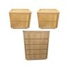 Rosemallow 2pc Bedside 1 Tallboy Bedroom Package Chest of Drawers Set Cabinet