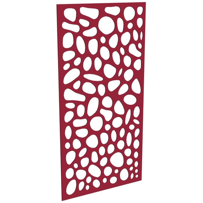 ProtectorAl 300-1200w x 1201-2400h Dark Red/Gloss White Riverstone Unframed Composite Deco Panel
