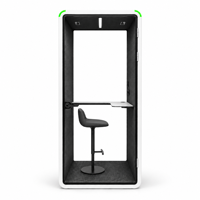 Focuspod Solo Acoustic Office Pod — 1 Person Soundproof Phone Booth (white)