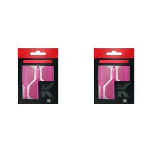 6pc Target K-Flex No 6 Dart Flight & Shaft Intermediate 26mm - Neon Pink