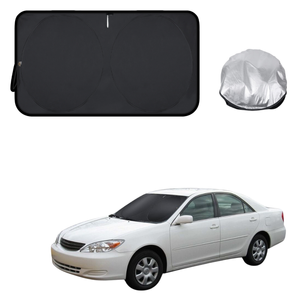 Front Windscreen Sun Shade for Toyota Camry 2002 - 2006 (XV30) - Standard 150 x 85 cm - Black