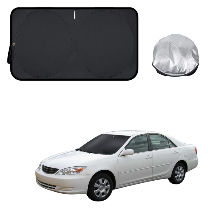 Front Windscreen Sun Shade for Toyota Camry 2002 - 2006 (XV30) - Standard 150 x 85 cm - Black