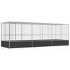 vidaXL Aviary with Extension Budgie Finch Pigeon Cage Parrot House Silver Steel