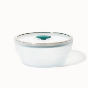 Anyday The Extra Large Deep Dish | Kale | Glass Microwave Steamer