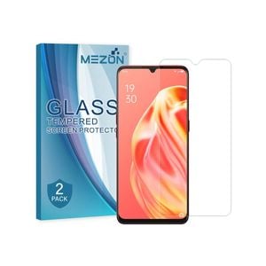 2 Pack MEZON Vivo Y33s Clear Tempered Glass Screen Protectors