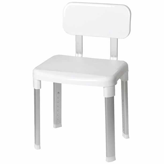 evekare 425 - 525mm White Deluxe Bathroom Chair