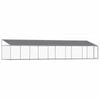 vidaXL Dog Cage with Roof and Door Kennel Animal House Grey Galvanised Steel 10x2x2 m