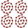 4PK LVD Bauble Garland Red Champagne Seasonal Christmas Decoration