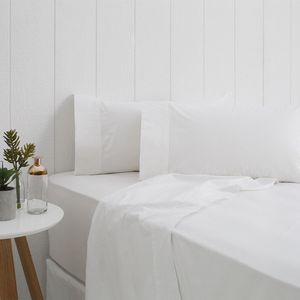 Odyssey Living Breathe Cotton King Sheet Set - White Snow