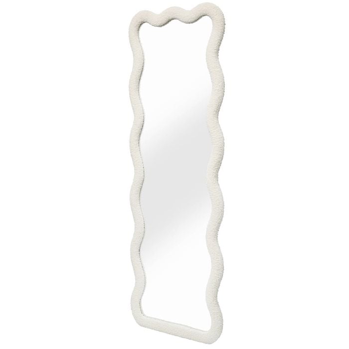 Astin Sinclair 1700 x 600mm White Boucle Mila Wave Mirror