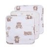 Living Textiles 3 Pack Organic Wash Cloths - Cuddly Bear