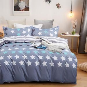Fabric Fantastic Stars Queen Size Quilt/doona/duvet Cover Set