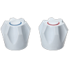 Shaw & Mason White PVC Six Point Style Handles - Pair