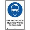 Pinnacle 600 x 400mm Metal Eye Protection Must Worn On This Site Sign 