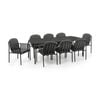 Mornington Outdoor 2.2m Rectangle Dining Setting With 8x Chairs Midnight