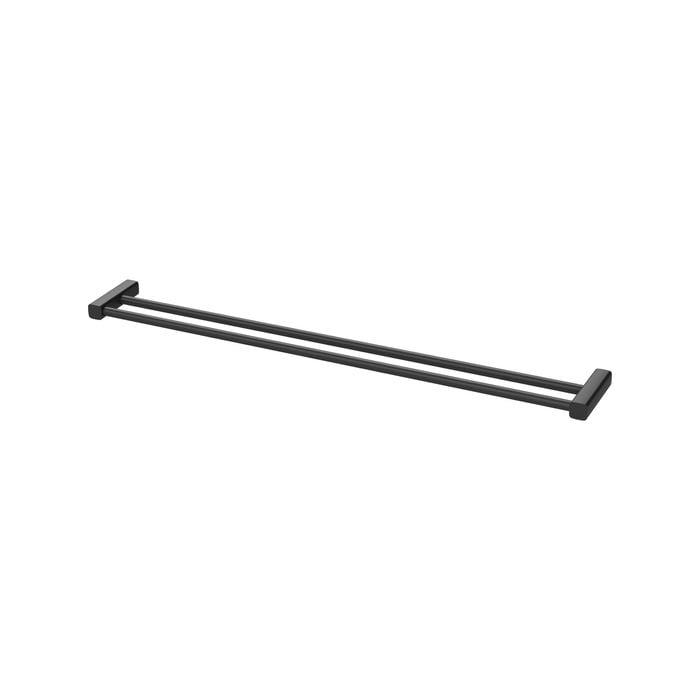 Phoenix 900mm Matte Black Reva Double Towel Rail