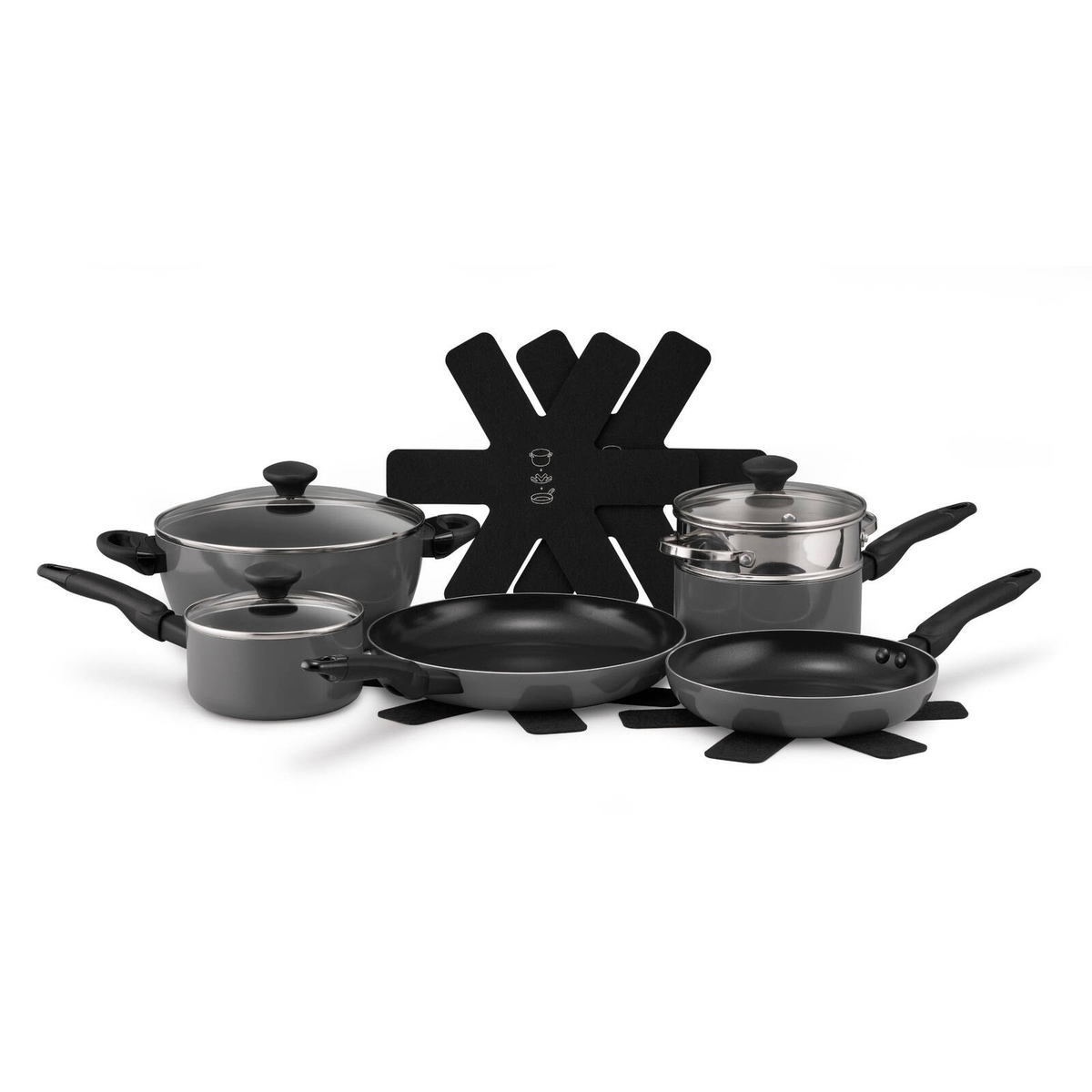 RACO SmartStart Ceramic Nonstick Induction 6 Piece Cookware Set With ...