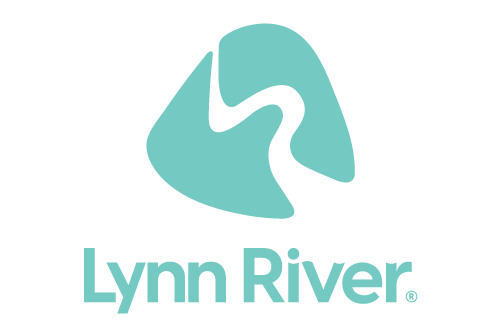 Lynn river logo in the light teal colourway
