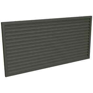 ProtectorAl 1001 - 2000 x 300 - 1000mm Woodland Grey Horizontal 5mm Overlap Aluminium Welded Louver Panel