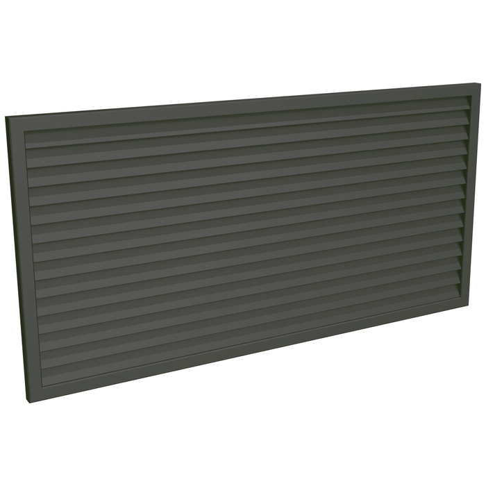 ProtectorAl 1001 - 2000 x 300 - 1000mm Woodland Grey Horizontal 5mm Overlap Aluminium Welded Louver Panel
