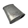 Lukey 2-1/2" Triple Flow Muffler Offset/offset - 10" X 4" Oval, 14" Long, 430 Ss