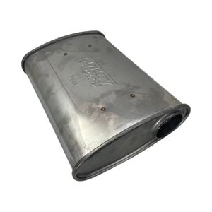Lukey 2-1/2" Triple Flow Muffler Offset/offset - 10" X 4" Oval, 14" Long, 430 Ss