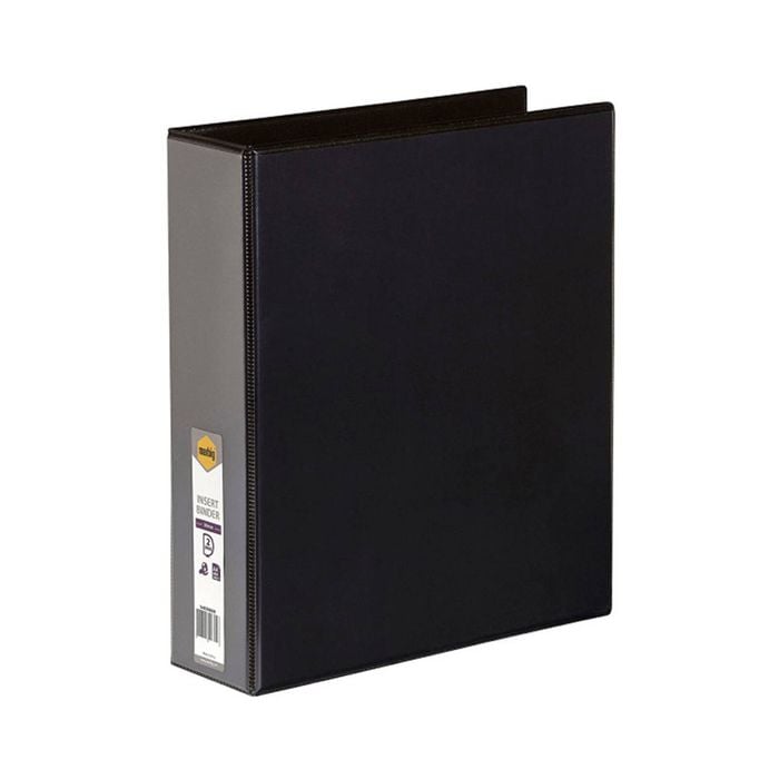Marbig Clearview A4 2D-Ring Insert Binder 50mm (Black)