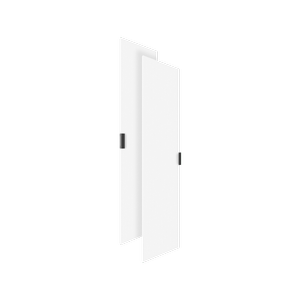 Lugna 2045 x 900 x 16mm White Double Doors - White 900mm