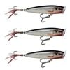 3x Rapala 9.5cm Skitter Pop Elite Topwater Fishing Lures - Gilded Live Roach