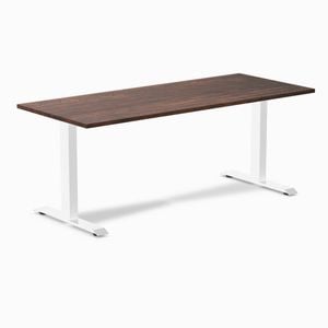Desky Fixed Height American Rustic Pine Softwood Desk 180x75cm White Leg