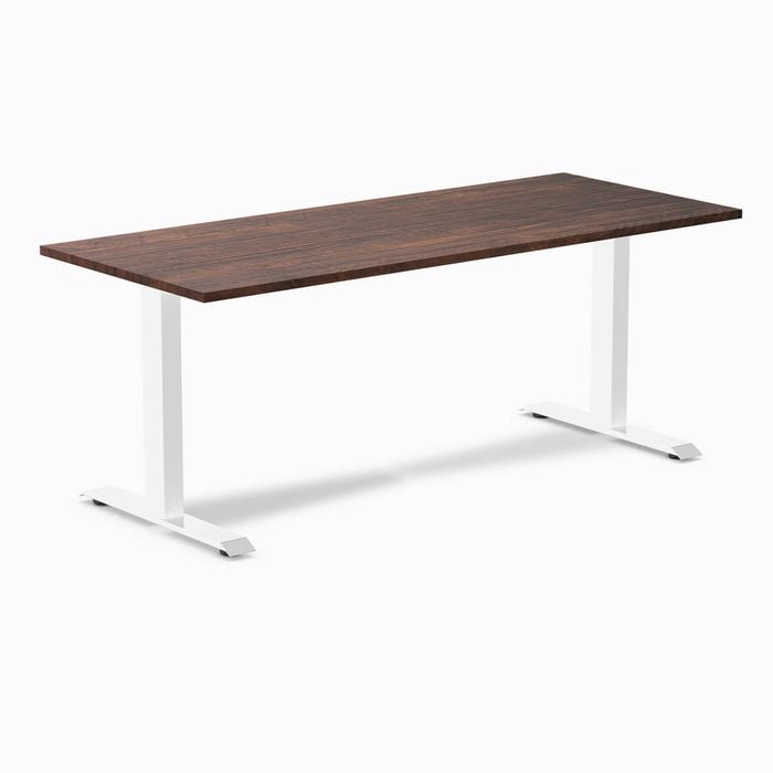 Desky Fixed Height American Rustic Pine Softwood Desk 180x75cm White Leg