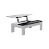 Coffee Table High Gloss Finish Lift Up Top MDF Black & White Colour Interior Storage