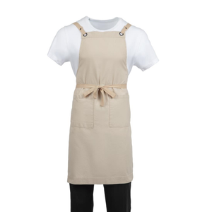 Southside Bib Apron Cotton Canvas Stone Chef Kitchen Hospitality Uniform