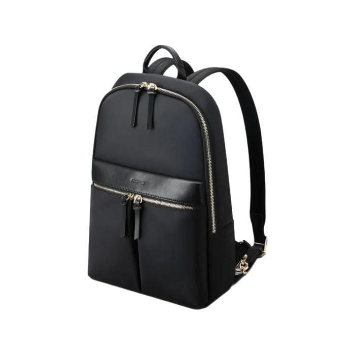 BOPAI Luxury Style waterproof Leather & Microfiber Women's Business Backpack  14"