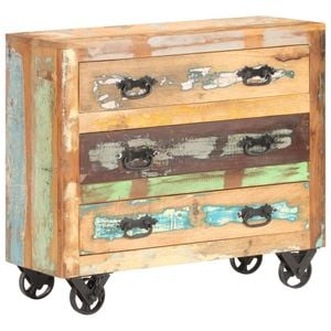 vidaXL Sideboard Solid Reclaimed Wood Side Drawer Storage Cabinet Organiser