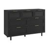 Quincy Tallboy Dresser Chest 7 Drawers Black