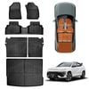 Floor Mats Boot Liner Set for Hyundai Kona 2023-Onwards Cargo Kick Mats Back Seat Protector Cover