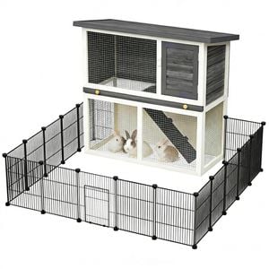 Advwin Rabbit Hutch Chicken Coop+ Pet Playpen Enclosure