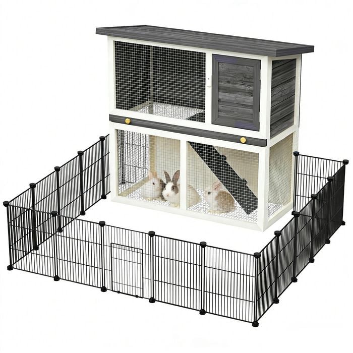 Advwin Rabbit Hutch Chicken Coop+ Pet Playpen Enclosure