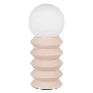 Amalfi Griffin Ceramic Table Lamp White & Oat 15x15x34cm