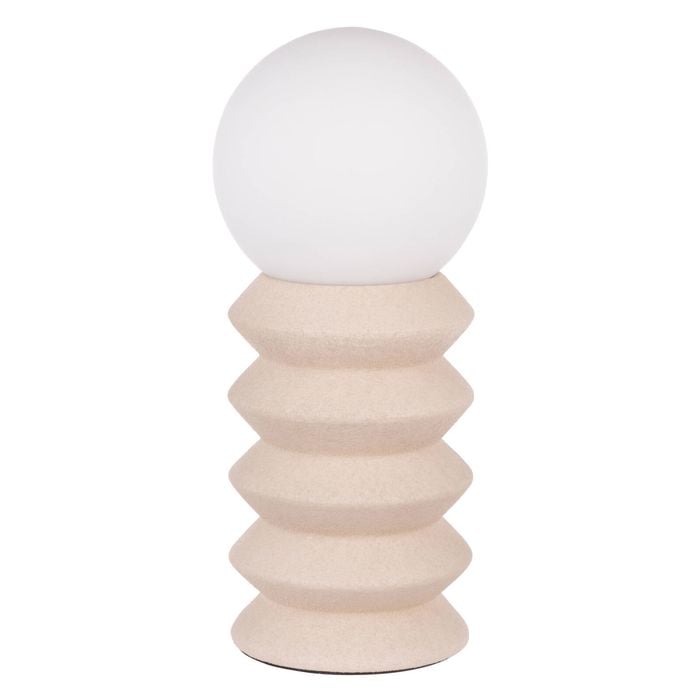 Amalfi Griffin Ceramic Table Lamp White & Oat 15x15x34cm