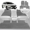 6D Diamond Car Floor Mats for Honda Civic 2016-2021-Full Set-Grey-Outback GT