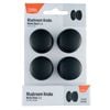 Taskmaster Mushroom Knobs Matte Black - 4 Pack