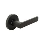 Ikonic San Fran Matte Black Passage Lever Set - Passage Matte Black