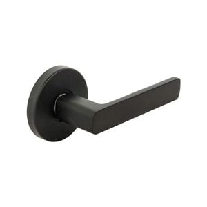 Ikonic San Fran Matte Black Passage Lever Set - Passage Matte Black
