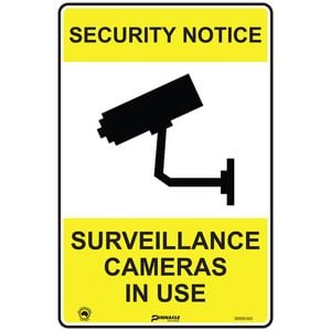 Pinnacle 600 x 400mm Metal Security Notice Surveillance Cameras Sign