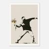 Galrie Banksy Love is in the Air Flower Thrower Artwork - 2003 Limited Edition Print, Poster Only, A3 30 x 42cm (12 x 16inch)
